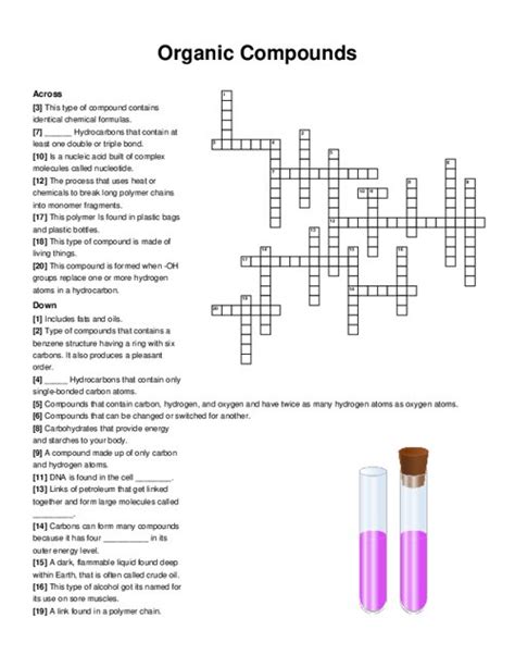 crossword clue for organic compound|a class of organic compounds crossword clue.